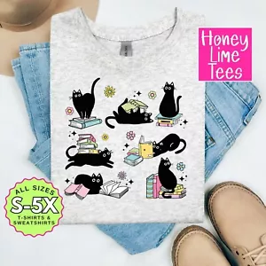 Gatti e Libri Animali e Libri Carini ~ T-shirt, Felpe - Foto 1 di 3