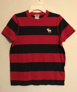Abercrombie Kids Navy/Red Boys Cotton Shirt Size L - Picture 1 of 5