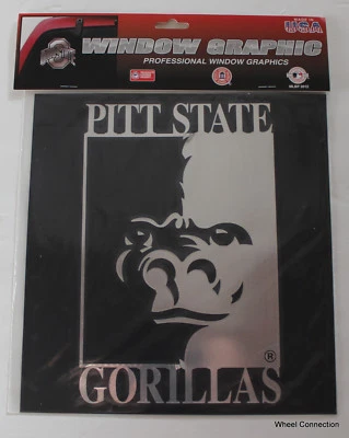 Pittsburg State Gorillas Chrome Lg Window Graphic Sticker Decal USA - Image 1 of 4