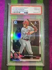 2018 Bowman Draft Chrome Refractor BDC-117 Nolan Gorman PSA 10 GEM MT