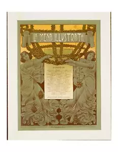 Scena Illustrata Arti Letteratura Musica Teatro Copertina Arte 1900 - Foto 1 di 1