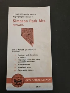 USGS Topographische Karte SIMPSON PARK MTS. Nevada 1979 -100K- - Bild 1 von 3