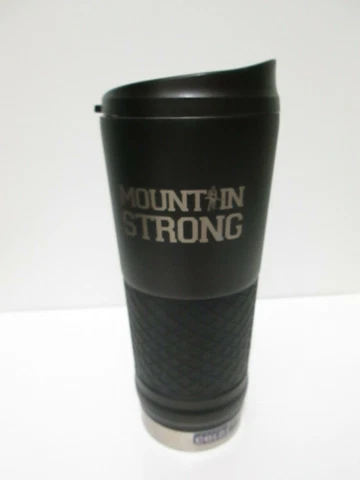 WVU MOUNTAINEERS MOUNTAIN STRONG TRAVEL TUMBLER HOT COLD 24 OZ DRINK CUP Cover