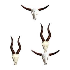 Faux Animal Skull Wall Sculpture Artwork Resin for Fireplace Gallery Bedroom
