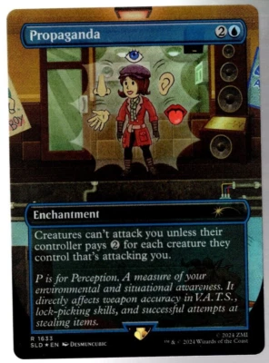 Propaganda 1633 Borderless Rainbow Foil Fallout Secret Lair MTG Near Mint - Image 1 of 2