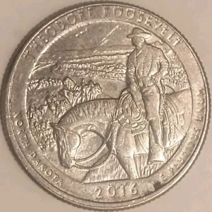 2016-P Theodore Roosevelt Quarter Multiple Errors Blurry DDO DDR Die Extension - Picture 1 of 11