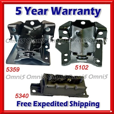 O244 适合 2001 - 2006 雪佛兰索罗德 3500 6.6L 升 电机和变速器安装 3 件 — 第 1/4 张图片