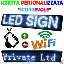 INSEGNA LUMINOSA LED SCRITTA WIFI PERSONALIZZATA SCORREVOLE PUBBLICITARIA