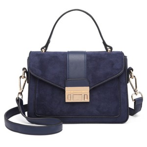 navy leather handbags sale