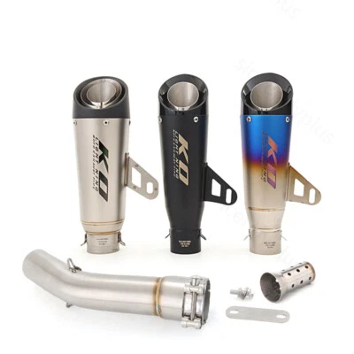 For Yamaha FZ1 2006-2015 Motorcycle Exhaust System Mid Link Pipe Mufflers Tips - Image 1 of 4