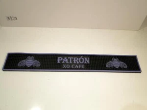 TEQUILA PATRON XO CAFE RUBBER BAR SPILL RUNNER DRIP LOGO BEER MAT - Picture 1 of 4