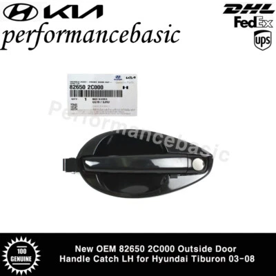 New OEM 82650 2C000 Outside Door Handle Catch LH for Hyundai Tiburon 03-08 - Image 1 of 2