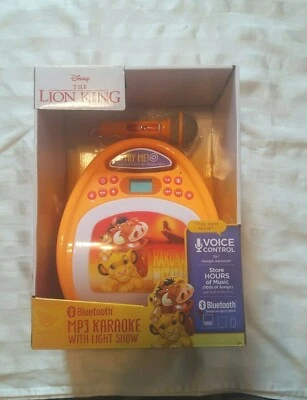 NEW Disney The Lion King Bluetooth MP3 Karaoke  Light Show Siri Google Assistant - Image 1 of 4