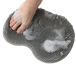 Rub Back Brush Bathroom Non-slip Wash Foot Pad Massage Shower Mat with Sucker Ba - Picture 1 of 15
