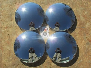 11 5/8" CHROME STEEL BABY MOON HUBCAPS SET OF 4, 98-1309, WILL FIT 11 3/4" NUBS - Picture 1 of 14