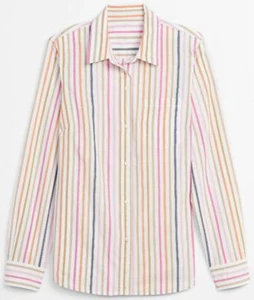 NWT Womens GAP Buttondown Print Shirt In Poplin Blouse Straight Relaxed Fit *1Q - Picture 1 of 1