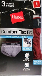 HANES MENS COMFORT FLEX FIT BRIEFS FLEX FIT TOTAL SUPPORT POUCH 3 PAIR SZ SMALL - Picture 1 of 6