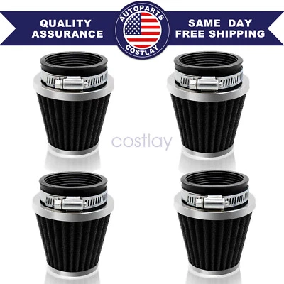 Fit Kawasaki KZ KZ750 KZ1000 KZ1100 GPZ750 ZX900 4x 54MM Air Filter POD Filters - Image 1 of 4