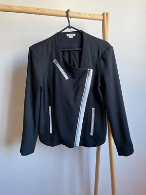 Helmut Lang Womens Collarless Moto Asymmetrical Zip Jacket Size US 4 - Image 1 of 4