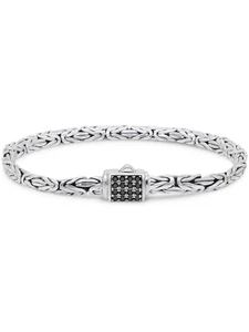 DEVATA Bali Borobudur Kette Sterlingsilber Armband schwarzer Spinell BYK6235BS - Bild 1 von 6