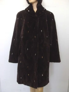 NEW SHOWROOM BROWN SHEARED BEAVER FUR COAT WOMEN WOMAN SIZE 10 MEDIUM - Picture 1 of 1