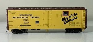 Model Power Metal Body Reefer Burlington HO Scale Train 74215 - Picture 1 of 6