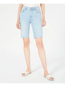7 FOR ALL MANKIND Womens Light Blue Bermuda Shorts Size: 27 Waist - Picture 1 of 6