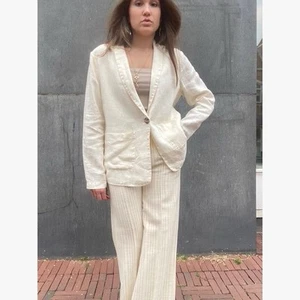 NEW!! Stunning MOS MOSH "Amelina" Cream Ecru Relaxed Fit Pure Linen BLAZER XS - Picture 1 of 7