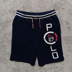 Polo Ralph Lauren Performance Navy Sweatpant Shorts Youth Boys Size Small (8) - Picture 1 of 13