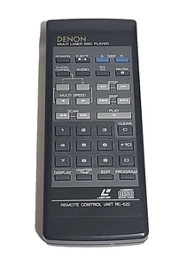 Mando a distancia Denon RC-522 OEM para reproductor de discos láser múltiples LA-210 LA-2100 probado - Imagen 1 de 11