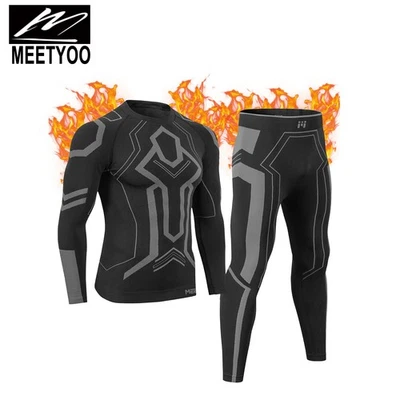 Men's Long Johns Thermal Underwear Ski Fleece Lined Base Layer Set X-Large Size - Image 1 of 4