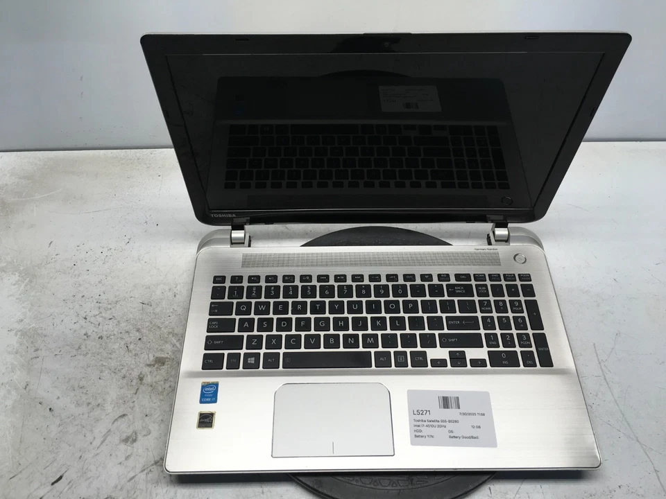 Toshiba Satellite S55-B5280 Intel i7-4510U 2 GHz 12 GB SIN DISCO DURO Foto 1 de 4