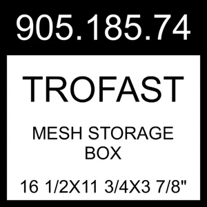 Caja de almacenamiento de malla IKEA TROFAST verde claro-gris 16 1/2x11 3/4x3 7/8" 905.185.74 - Imagen 1 de 1