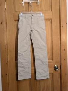 Old Navy Boy's Carpenter Pants 12 Khakis Beige Straight Leg Built In Tough Flex - Picture 1 of 12