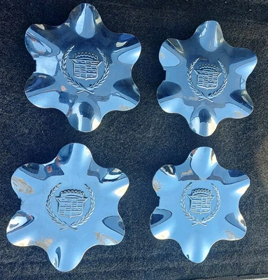 Cadillac Escalade GMC Yukon 1999 2000 OEM tapa central cromada 9593754 #5094 juego de 4 Foto 1 de 4