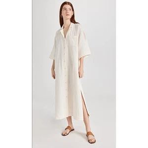 Madewell Double Gauze Cover Up Lightspun Maxi Shirt Dress US Women's XS New - Picture 1 of 7