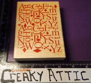 ALFA COLLAGE LETRAS ALFABETO SELLO DE GOMA HAMPTON ART 4501 CREAKYATTIC - Imagen 1 de 2