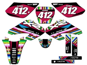 2001-2004 XR 100 SERAPE Black Senge Graphics Kit Compatible with Honda - Picture 1 of 10