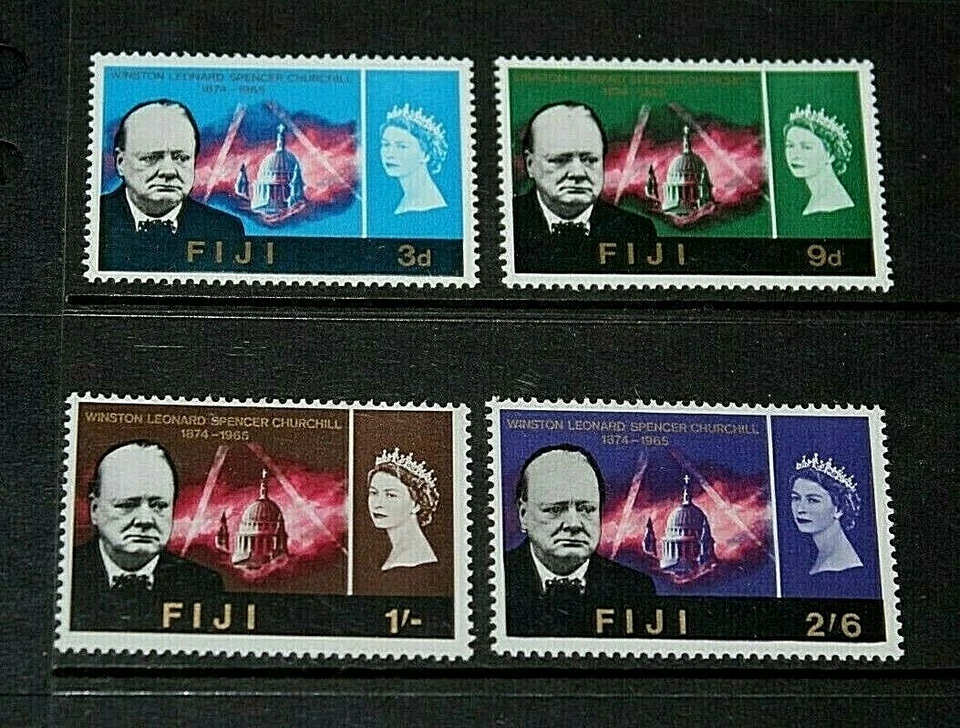 FIJI 1966 CHURCHILL ANN EMISIONES EN SET 4 FINOS M/N/H Foto 1 de 1