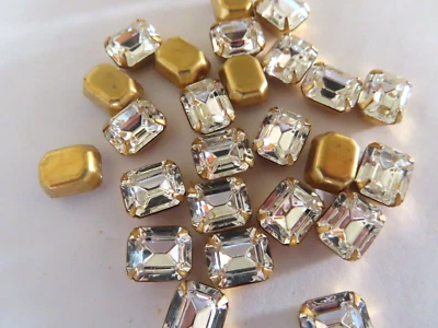 36 pedrería octágono Swarovski 10x8 mm ajustes cristal/latón. Foto 1 de 2