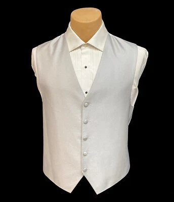 Men's Ralph Lauren Silver Tuxedo Vest Wedding Prom Groom Cruise Mason Large L - Image 1 of 4