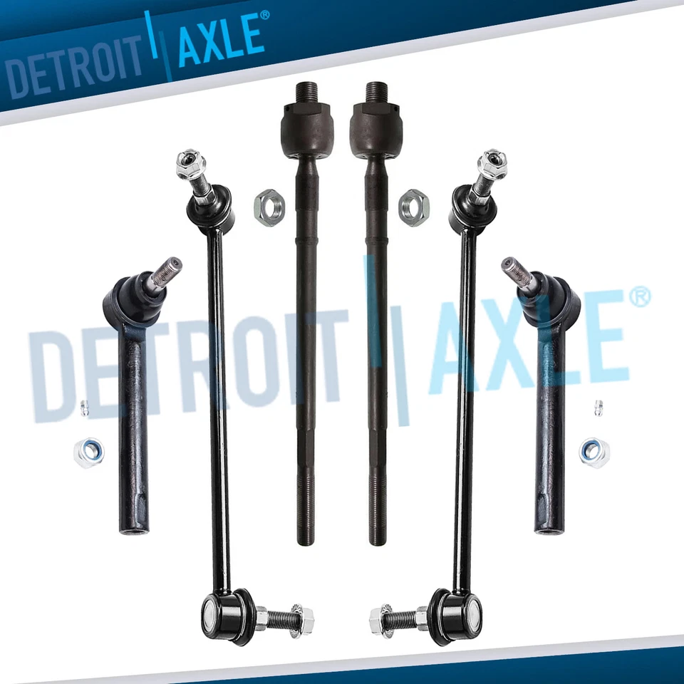 Novas extremidades internas e externas da haste de amarração 6 peças + barra de balanço frontal para 2003-2004 Nissan Murano - Imagem 1 de 4