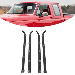 4PCS Door Window Seal Belt Weatherstrip Kit For Ford F150 F250 F350 1987- 1997 - Bild 1 von 12