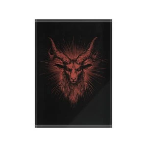 Bloque de fotos de vinilo de cabra demoníaca, decoración oculta, arte único, regalo para amantes ocultos - Imagen 1 de 6