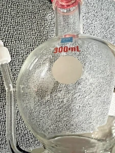Schlenk Flask 300 mL with Side Arm Course Frit GL25 - Picture 1 of 2
