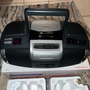 OPTIMUS CD-3328 AM/FM Stereo CD Cassette Tape Player Recorder 4 Speaker - Picture 1 of 22