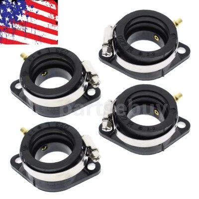 4pcs Carburetor Intake Manifold Boots For For 1973-1980 Kawasaki Z1 KZ900 KZ1000 - Image 1 of 4