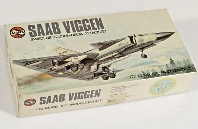 PRL) SAAB VIGGEN SWEDEN ATTACK JET MONTAGGIO MODELLINO MODEL 1:72 PLANE AVION  - Immagine 1 di 4