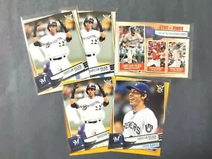 2020 Christian Yelich Topps Big League GOLD (x2), Base (x2) + MORE (5) Card Lot - Picture 1 of 2