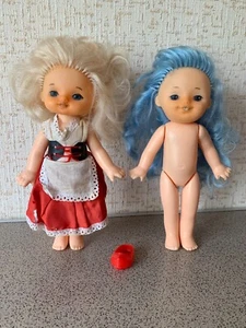 2 vintage plastic dolls. Children's toy 25 sm - Picture 1 of 18